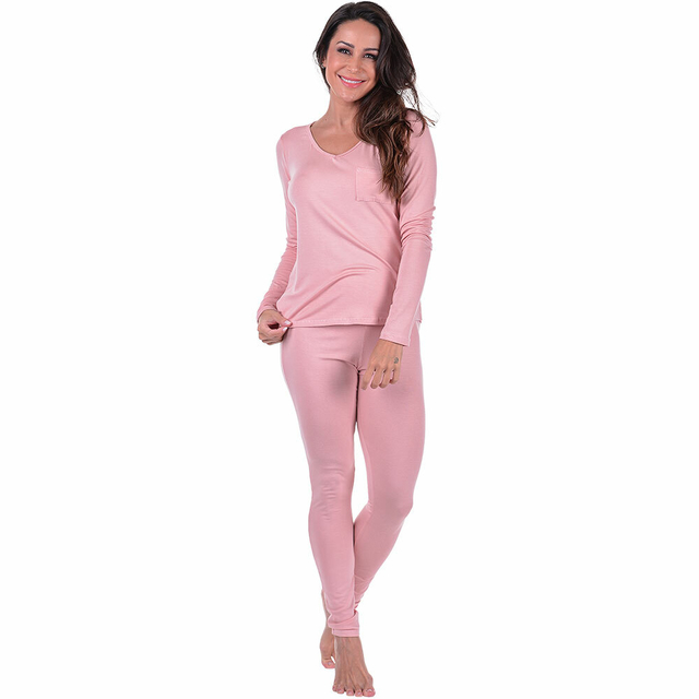 Pijama Feminino Inverno Adulto Longo Coral Summer Soul