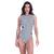 Body Feminino Listrado Branco e Preto Summer Soul