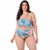 Calcinha de Biquíni Cintura Alta Plus Size Estampado Azul - Summer Soul