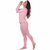Pijama Feminino Longo Liso Coral na internet
