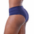 Calcinha de Biquíni Hot Pants Franzido Liso Azul Marinho na internet