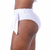 Calcinha de Biquíni Hot Pants Com Amarração Liso Branco na internet