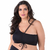 Biquíni Top Plus Size Cropped Com Bojo Liso Preto