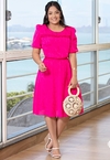 Vestido Evasê Pink Moda Evangélica 30211