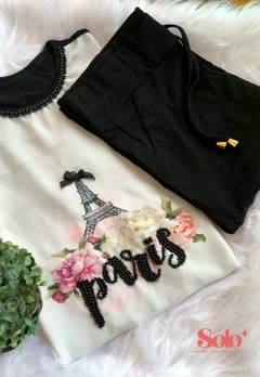 Conjunto Off White/Preto Moda Evangélica Paris - comprar online