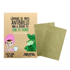 laminas papel antibrillo rostro te verde X100u t&l