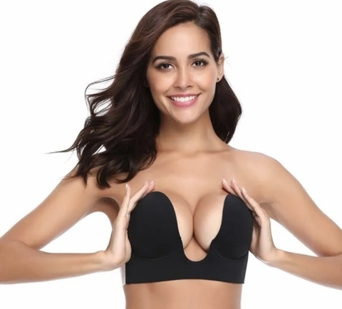 Corpino Levanta busto Con Silicona Push Up Espalda Libre