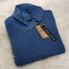 Sweater con cuello doblado - tienda online