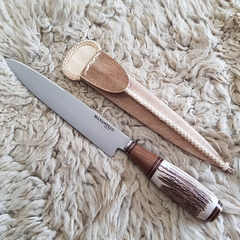 Cuchillo asador madera y asta 20cm en internet