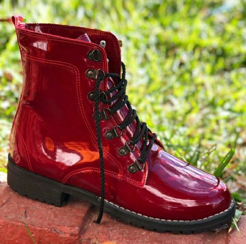 Borcego Milan Alpino Charol Rojo 35 45