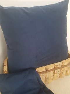 Capa de almofada suede azul marinho - comprar online