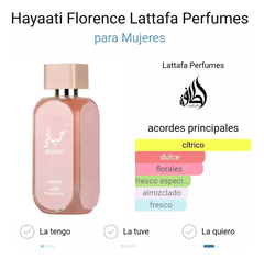 Perfume Árabe Hayaati Florence Lattafa Feminino 100 Ml - Vivella's Store