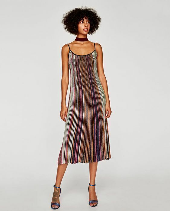 Vestido lurex zara best sale