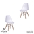 Conjunto com 2 Cadeiras Eames Eiffel Base de Madeira Or Design - 1102 B