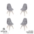 Conjunto com 4 Cadeiras Colmeia Eames Eiffel Base de Madeira Or Design - 1119 B - comprar online