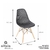 Conjunto com 4 Cadeiras Colmeia Eames Eiffel Base de Madeira Or Design - 1119 B - comprar online