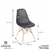 Conjunto com 2 Cadeiras Colmeia Eames Eiffel Base de Madeira Or Design - 1119 B - comprar online