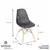 Cadeira Colmeia Eames Eiffel Base de Madeira Or Design - 1119 B - loja online