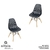 Conjunto com 2 Cadeiras Colmeia Eames Eiffel Base de Madeira Or Design - 1119 B na internet