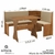 Mesa de Jantar de Canto com 02 Cadeiras - Breno - comprar online