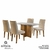 Mesa de Jantar 1,20 com Tampo de Vidro e 04 Cadeiras - Berlim - comprar online