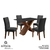 Conjunto Mesa de Jantar com Tampo Retangular com 04 Cadeiras - New Dubai - ALFAIA DECOR - MÓVEIS A PRONTA ENTREGA