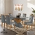 Mesa de Jantar com Tampo de Vidro a Pronta Entrega e 06 Cadeiras - Dubai - comprar online