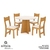 Mesa de Jantar com Tampo em MDF Redondo 04 Cadeiras - Flipp B - ALFAIA DECOR - MÓVEIS A PRONTA ENTREGA