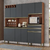 Armário de Cozinha Compacto com 12 Portas - Malbec Prime