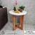 Mesa de Apoio Decorativa Redonda Para Sala com Pés Quadrado - 8002 - comprar online