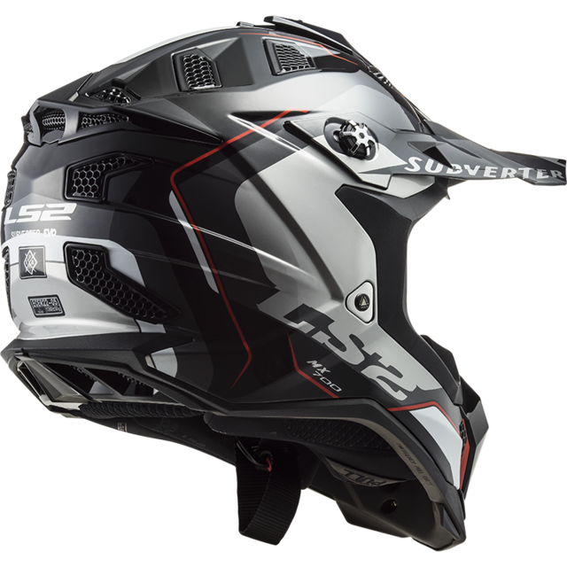 Casco ls2 plateado hot sale