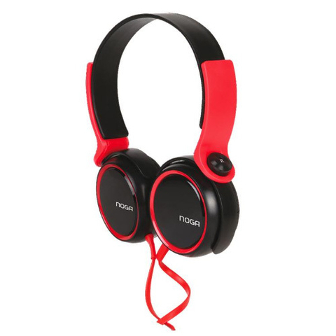 Auriculares Vincha Con Cable Noga Ng-904 Rojo Pc Celular