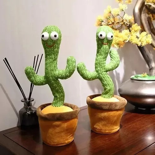 Muñeco de peluche de cactus bailando, dinosaurio de grabación DE