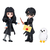 Muñecos Harry Potter, Hedwig y Cho Chang Wizarding World