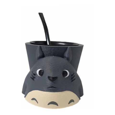 Mate Totoro Con Bombilla Impresión 3d