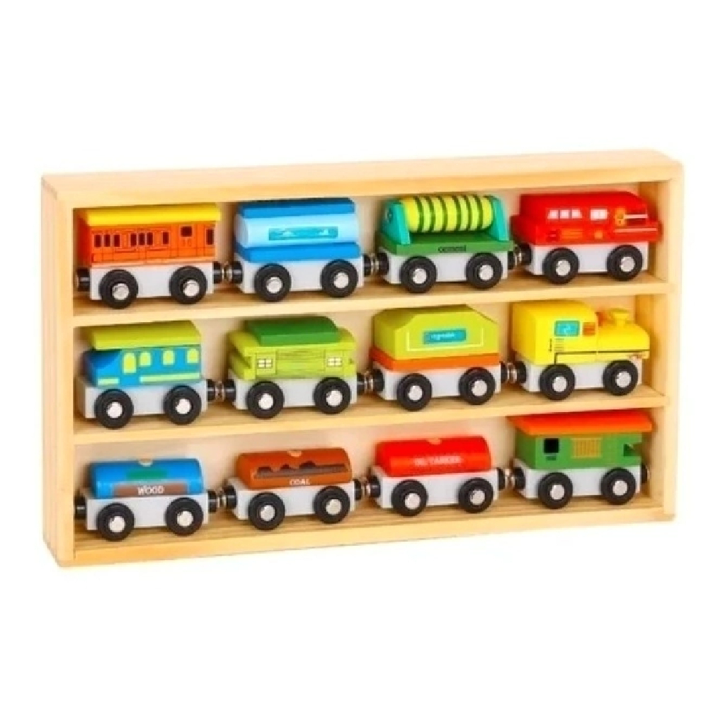 Tren de madera didactico hot sale