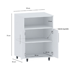 Mueble Organizador Microondas (blanco) - comprar online