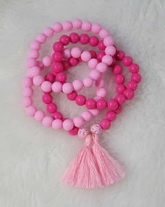 Kit 4 Pulseiras Rosa Franja - comprar online