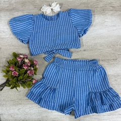 Conjunto Touch Listrado Azul