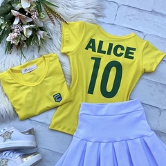 Camiseta Copa com NOME Personalizado Brasil (cada) - comprar online