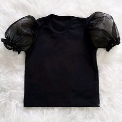 Blusa de Organza Manga Princesa