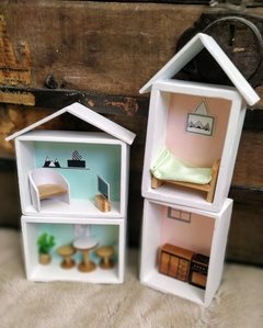 Mini casita modular de madera con muebles - comprar online