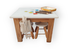 Mesa Robusta Infantil Montessori Nórdica con banquitos lecheros - comprar online