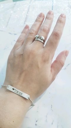 Imagen de Pulsera chapita personalizada cincelada