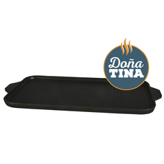 Grill Plancha Doble 29 X 50cm Dona Tina Teflon Cod 4004