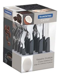 Cubiertos Tramontina Juego 24 Pzas Cocina Carmel Set Colores