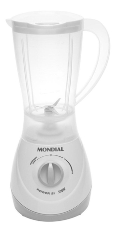 Licuadora Mondial Power 2 Nl-26 15l Blanca 500w Pica Hielo