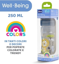 Mamadera Chicco Well Being Colors 250ml Antic_lico 2+meses - comprar online