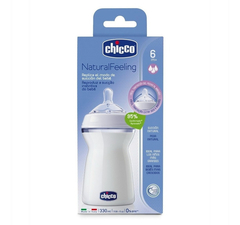 Mamadera Chicco Biber_n NaturalFeeling 330ml 6m Flujo R_pido - comprar online