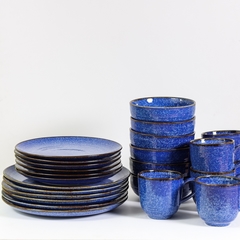 Set Vajilla De Porcelana 24 Piezas Antique Blue - comprar online